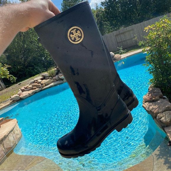 Tory Burch rain boots Women Size 7 - Picture 1 of 8